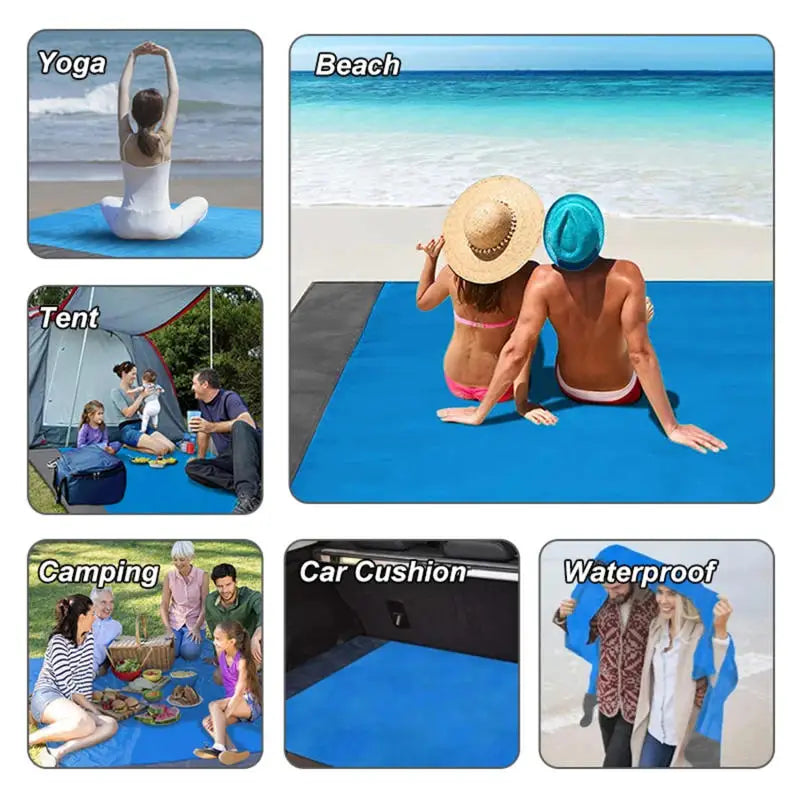 Couverture de Plage Imperméable & Anti-sable – Légère & Compacte
