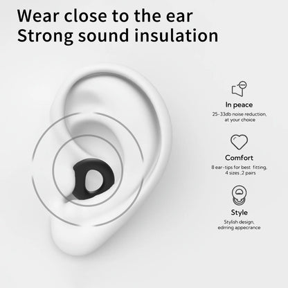 Bouchons d’oreilles silicone voyage – Réduction bruit, sommeil en avion