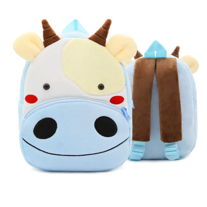 Cute Cartoon Animal Plush Backpack Soft Children Kindergarten Schoolbag Toddler Travel Bag Gift For Girls Boys