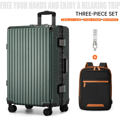 Valise trolley à cadre aluminium 20"-28" – Port USB, serrure à combinaison & roues spinner