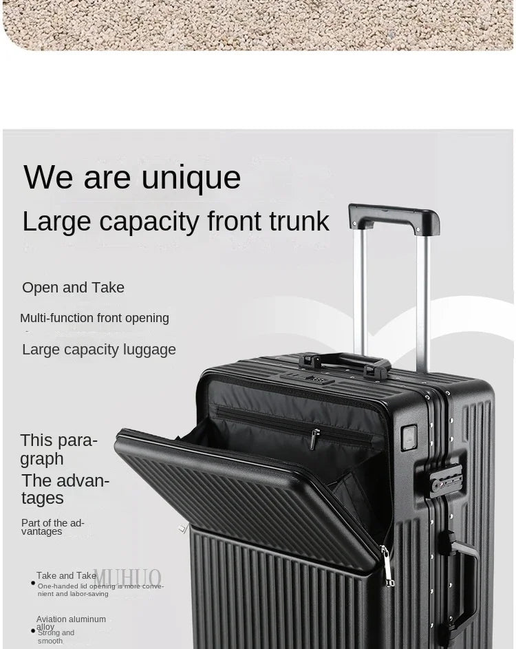 Aluminum Cabin Suitcase with USB Port – Modern Design & 360° Wheels