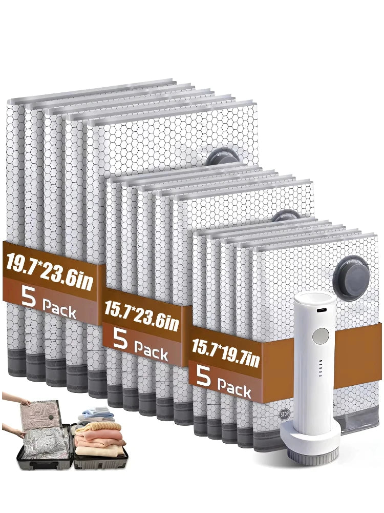 Vacuum Compression Bag Travel Storage Bag Thickened Clothes Blanket Down Jacket Luggage Special 2026 Gray New 40-50cm Air Valve