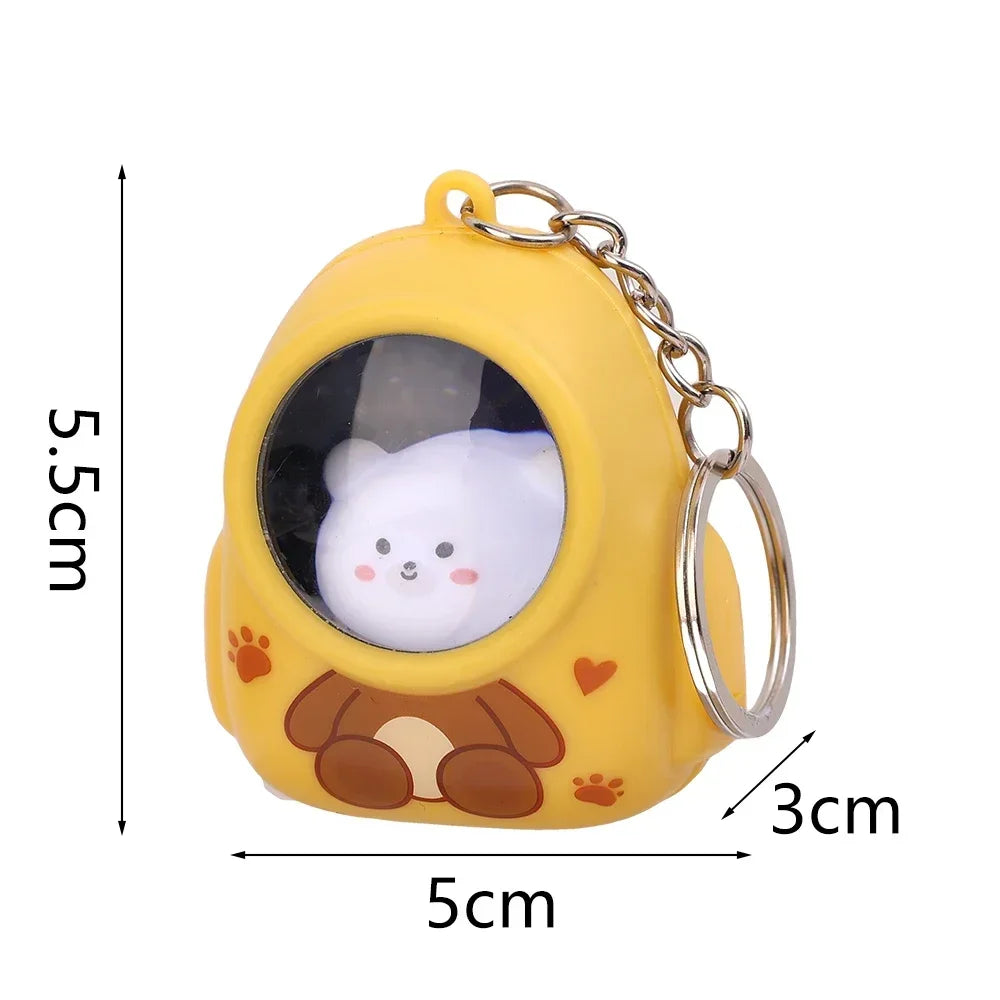 Luminous Backpack Astronaut Keychain Women Men Starry Sky Portable Cute Keychains Daily Travelling Bag Pendant Fashion Accessory