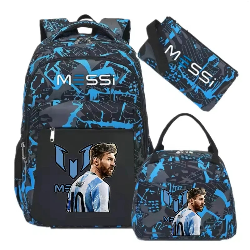 New Football Messi Backpack for Teen Boy Girl Back To School Bag Student Schoolbag Leisure Travel Sports Casual Backpacks