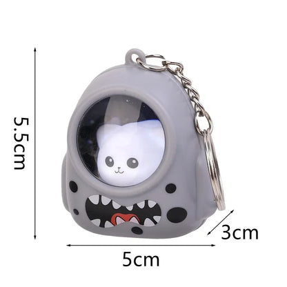 Luminous Backpack Astronaut Keychain Women Men Starry Sky Portable Cute Keychains Daily Travelling Bag Pendant Fashion Accessory