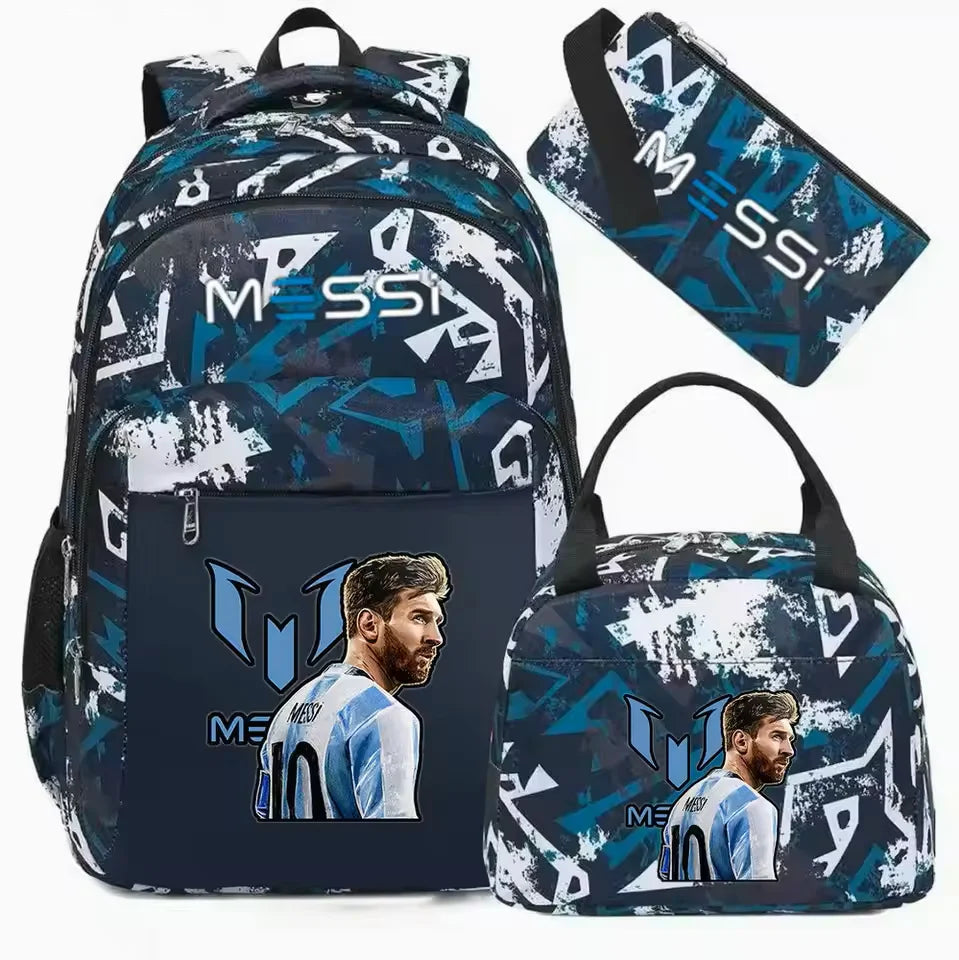 New Football Messi Backpack for Teen Boy Girl Back To School Bag Student Schoolbag Leisure Travel Sports Casual Backpacks
