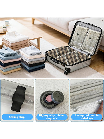 Vacuum Compression Bag Travel Storage Bag Thickened Clothes Blanket Down Jacket Luggage Special 2026 Gray New 40-50cm Air Valve