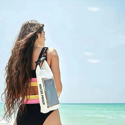 2L 5L Dry Bag Swimming Pack Touch Screen Outdoor Waterproof Kayak Storage Bag Trekking Drifting Rafting Surfing Boating Backpack
