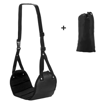 Portable Airplane Footrest – Adjustable Strap & Long-Haul Comfort