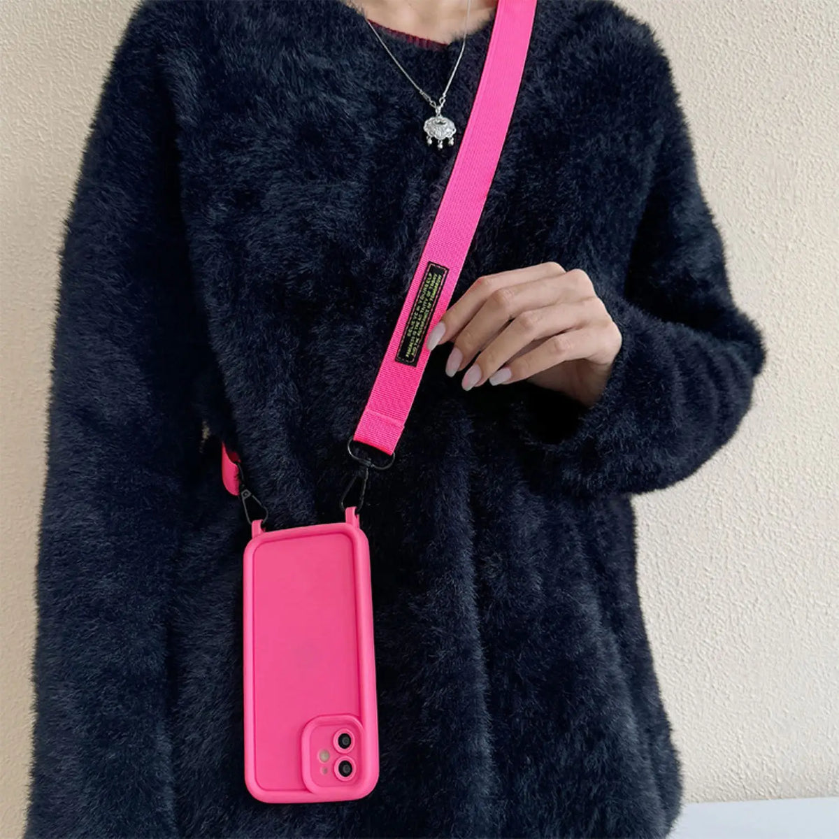 Lanière téléphone réglable – Bandoulière croisée & appareil photo