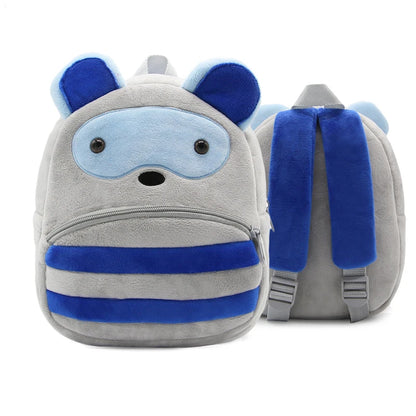 Cute Cartoon Animal Plush Backpack Soft Children Kindergarten Schoolbag Toddler Travel Bag Gift For Girls Boys