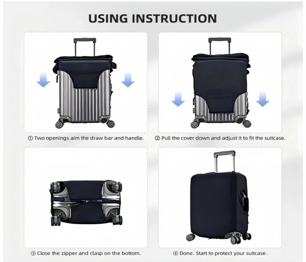 Dustproof Anti-Scratch Luggage Cover Fashion Spider Print Elastic Fits 18-32 Inch Suitcases Washable Durable For Travel