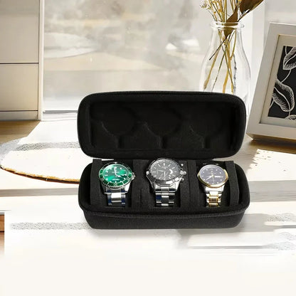 Travel Case for Watch with 3 Slots Rigid High-Quality Watch Storage Organizer Protective Box for Jewelry And Accessories