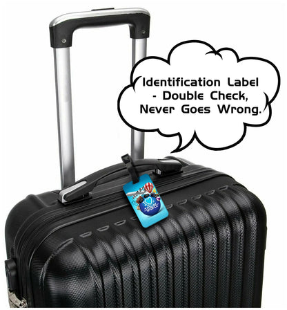 Let's Go Travel Luggage Label ABS Luggage Tag Creativity Suitcase ID Address Holder Baggage Portable Baggage Boarding Accessory