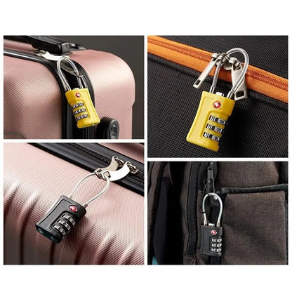 Cadenas TSA pour Valise – Set de 4, Code à 3 Chiffres & Design Bicolore