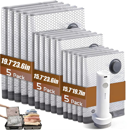Vacuum Compression Bag Travel Storage Bag Thickened Clothes Blanket Down Jacket Luggage Special 2026 Gray New 40-50cm Air Valve