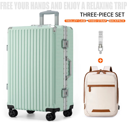 Valise trolley à cadre aluminium 20"-28" – Port USB, serrure à combinaison & roues spinner