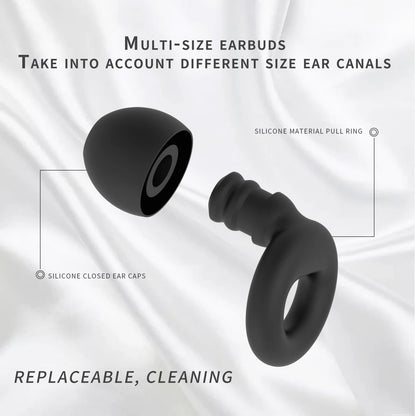 Bouchons d’oreilles silicone voyage – Réduction bruit, sommeil en avion