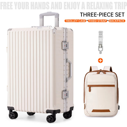 Valise trolley à cadre aluminium 20"-28" – Port USB, serrure à combinaison & roues spinner