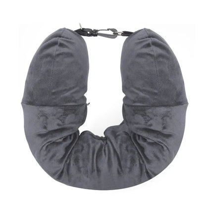 Self-Inflating Travel Neck Pillow – Portable, Airplane & Car