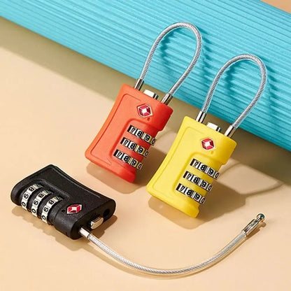 Cadenas TSA pour Valise – Set de 4, Code à 3 Chiffres & Design Bicolore