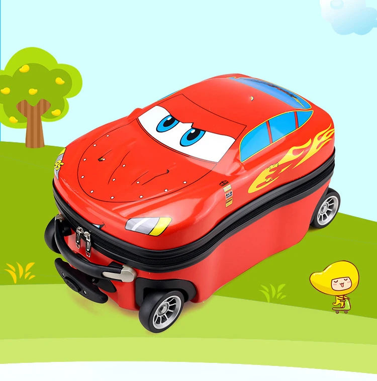 Valise enfant 3D à roulettes – Design voiture, garçon & fille