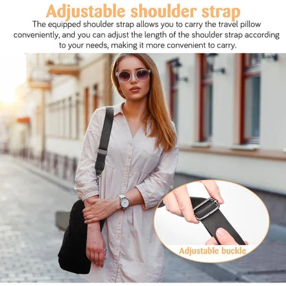 Self-Inflating Travel Neck Pillow – Portable, Airplane & Car