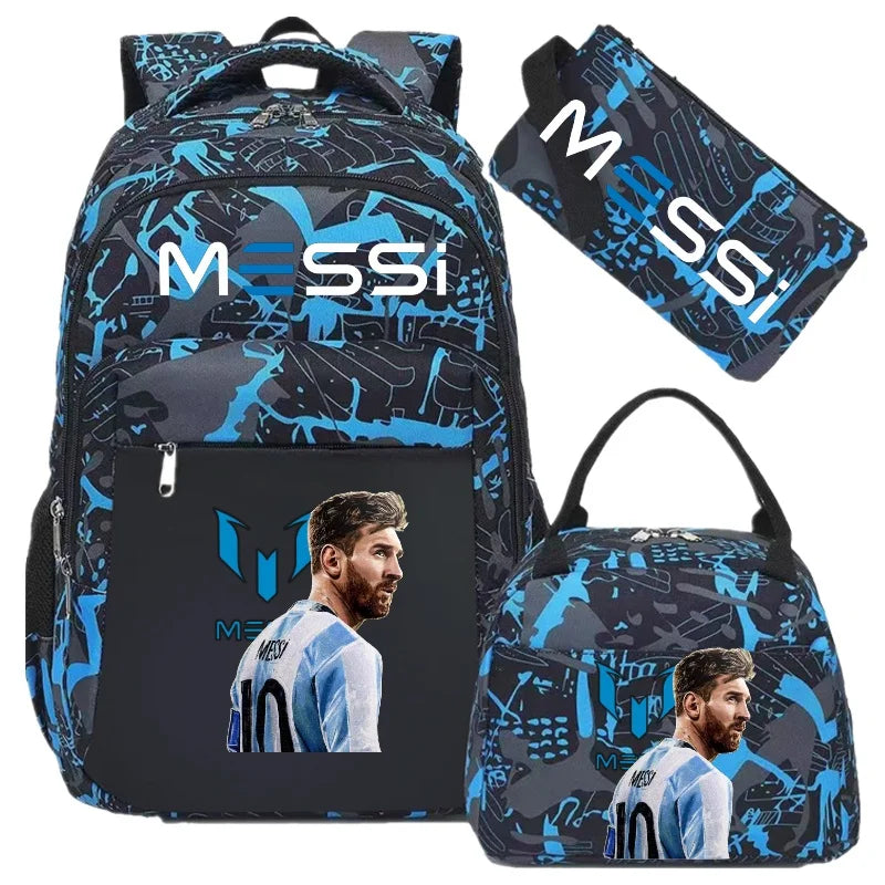 New Football Messi Backpack for Teen Boy Girl Back To School Bag Student Schoolbag Leisure Travel Sports Casual Backpacks