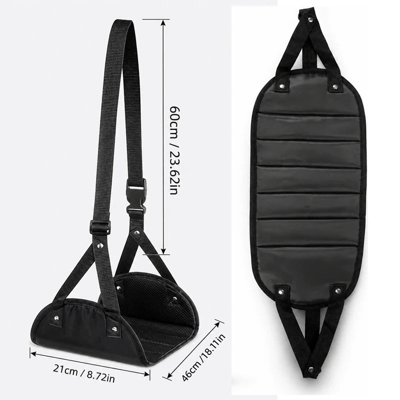 Repose-pied hamac voyage – Avion & train, bambou avec sangle réglable