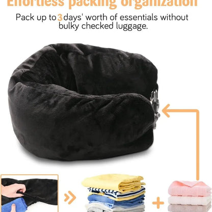 Self-Inflating Travel Neck Pillow – Portable, Airplane & Car