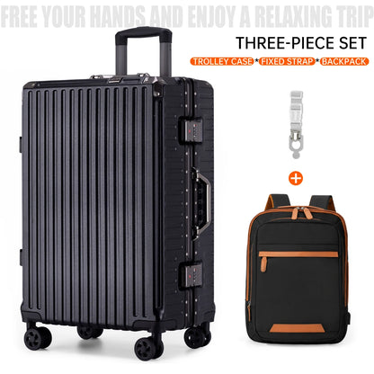 Valise trolley à cadre aluminium 20"-28" – Port USB, serrure à combinaison & roues spinner