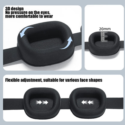 3D Eye Contour Sleep Mask – Blackout, Adjustable & Travel