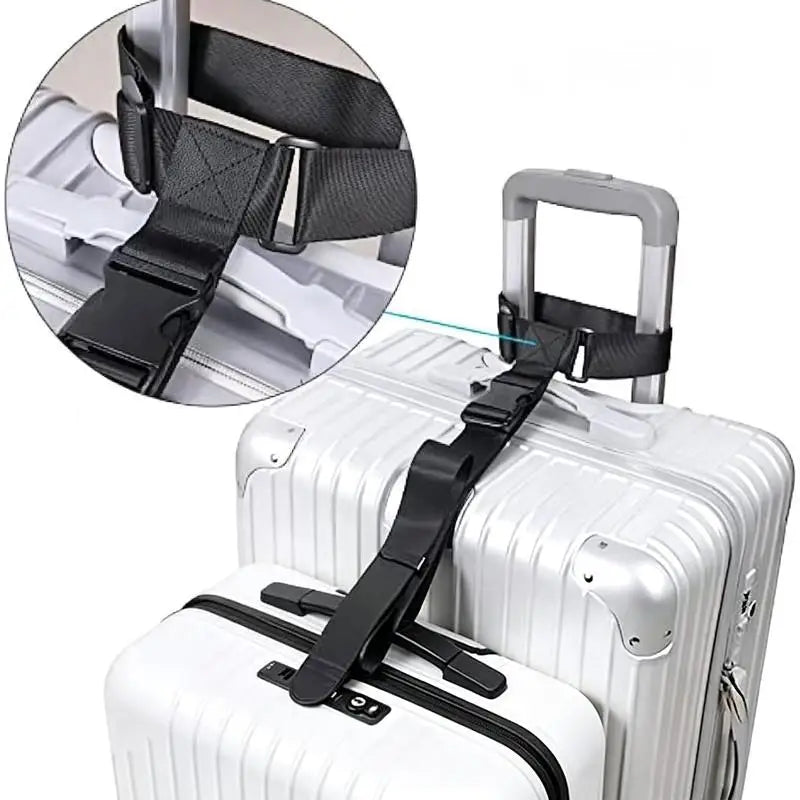 Travel Luggage Strap Suitcase Belt Elastic Telescopic Travel Bag Belt Set For Suitcase Fixed Belt Travel Buckle Strap