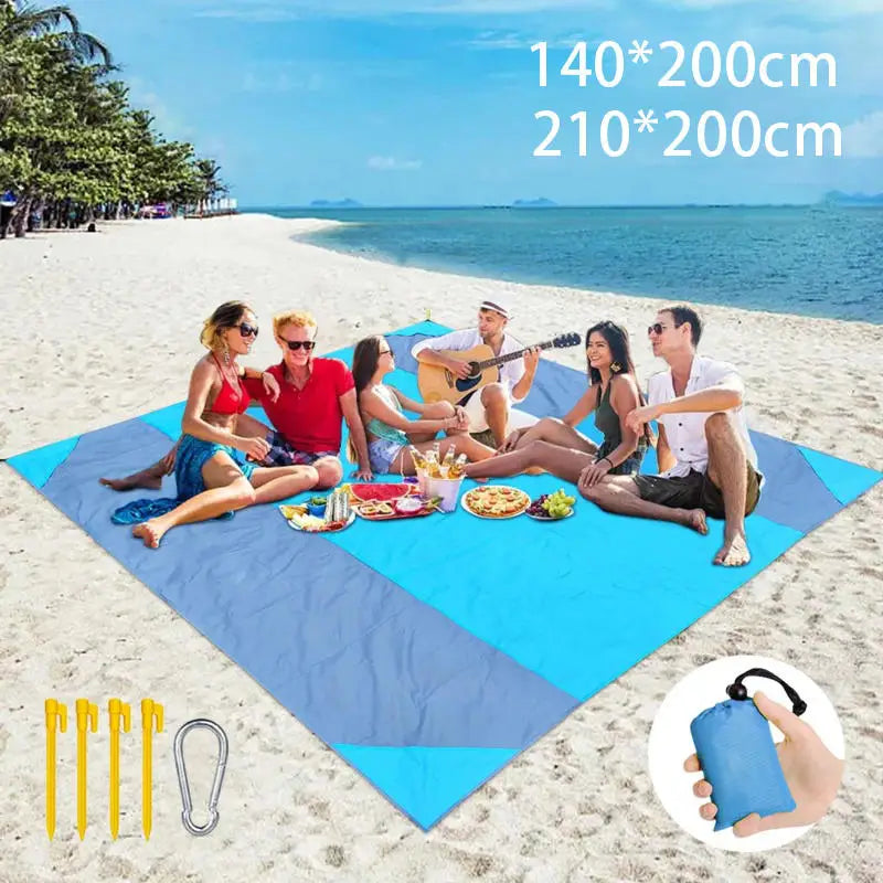 Couverture de Plage Imperméable & Anti-sable – Légère & Compacte
