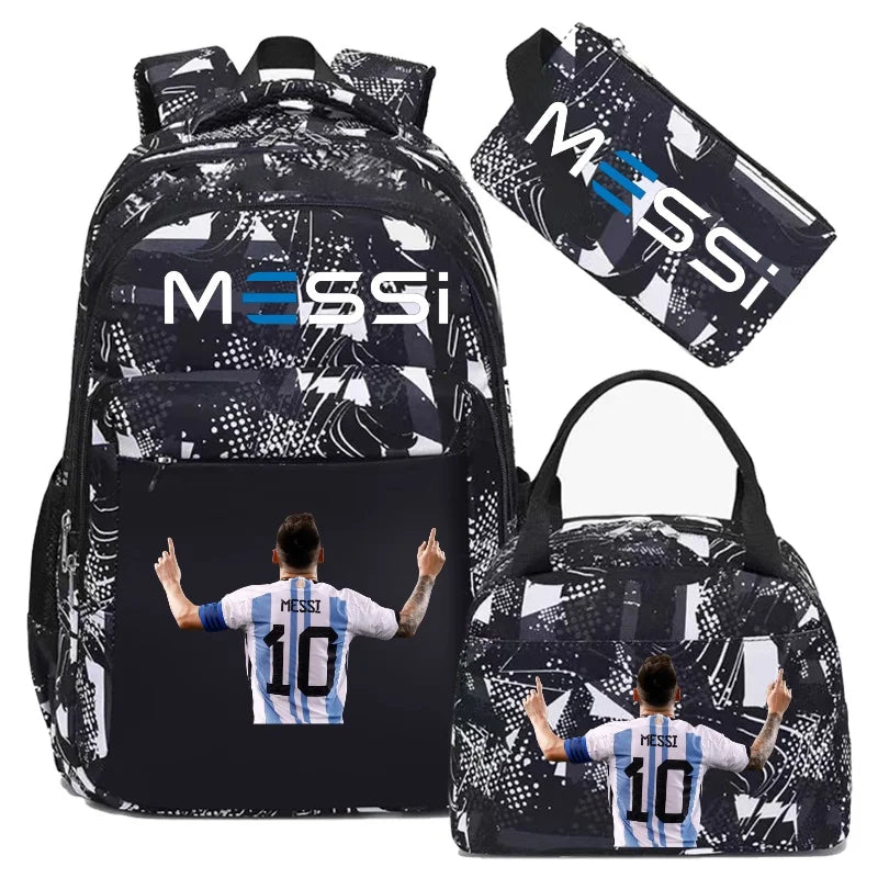 New Football Messi Backpack for Teen Boy Girl Back To School Bag Student Schoolbag Leisure Travel Sports Casual Backpacks