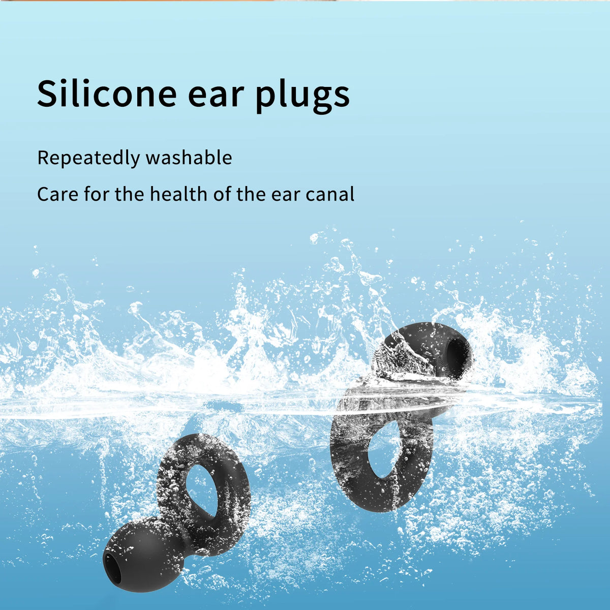 Bouchons d’oreilles silicone voyage – Réduction bruit, sommeil en avion