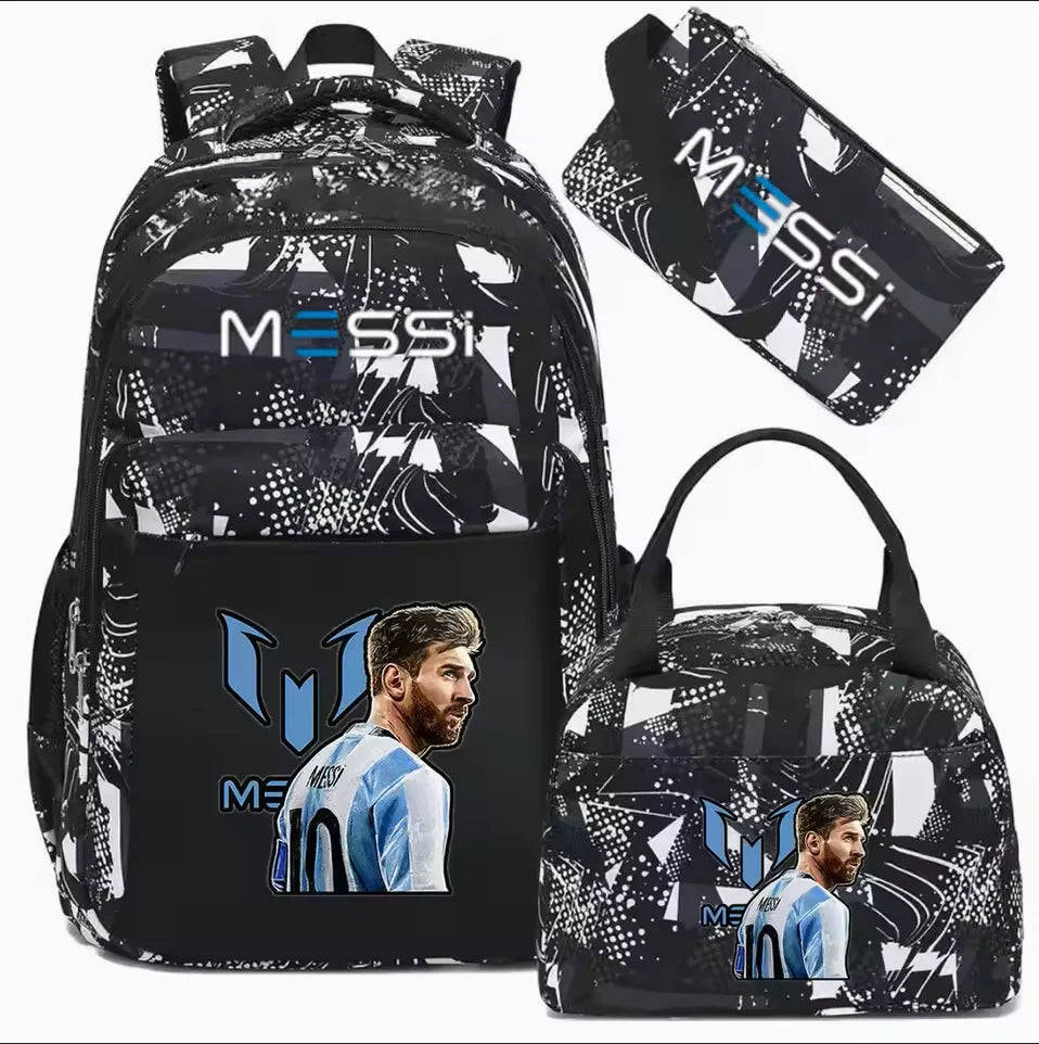 New Football Messi Backpack for Teen Boy Girl Back To School Bag Student Schoolbag Leisure Travel Sports Casual Backpacks
