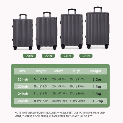Valise trolley à cadre aluminium 20"-28" – Port USB, serrure à combinaison & roues spinner