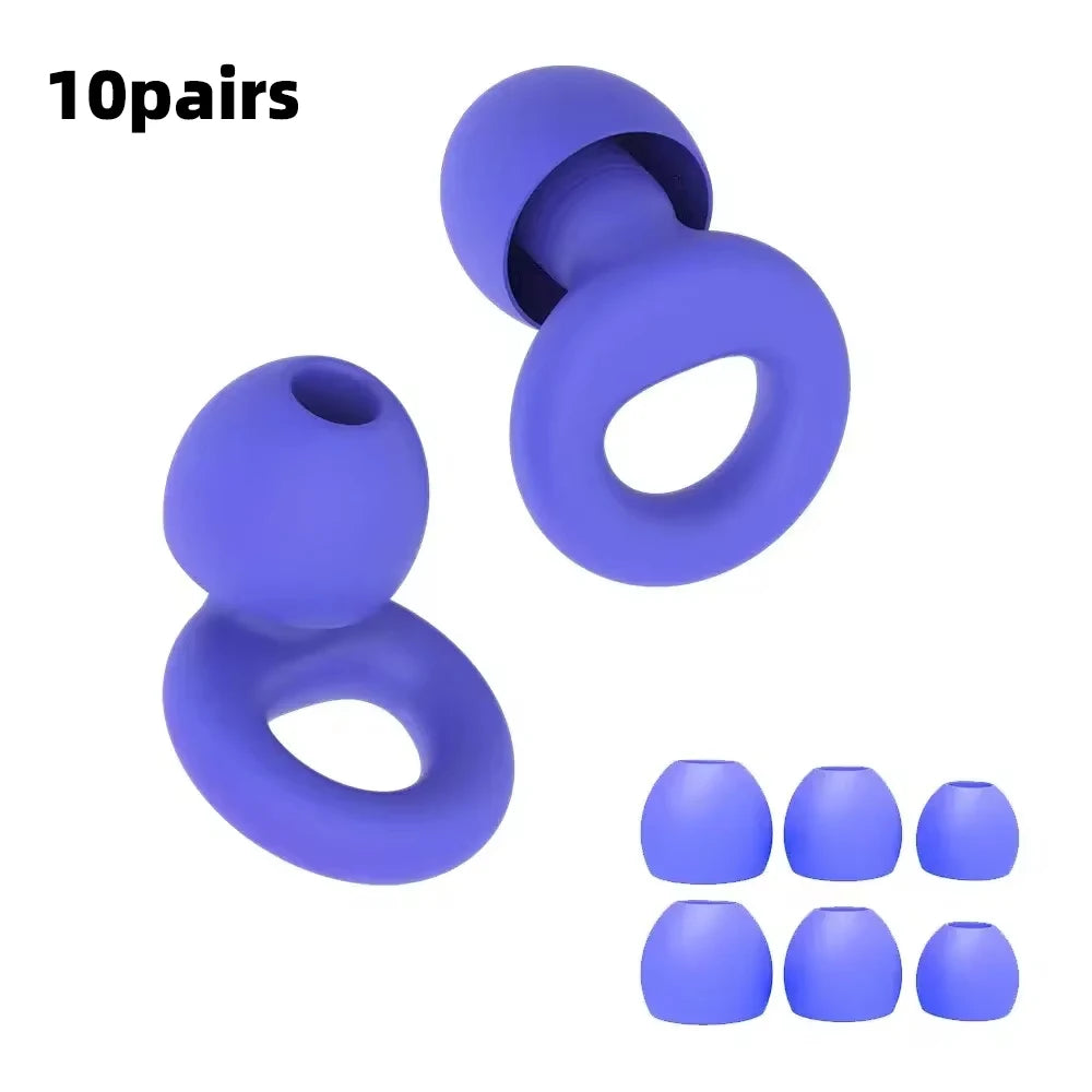 Bouchons d’oreilles silicone voyage – Réduction bruit, sommeil en avion