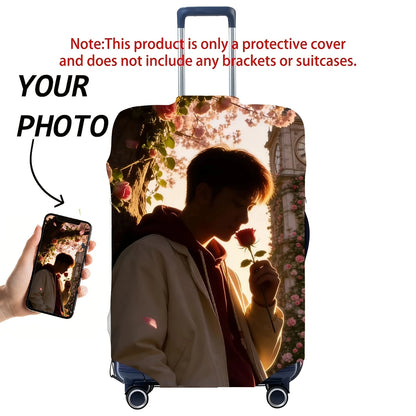 Housse de valise personnalisée avec photo – Impression recto verso, élastique & lavable