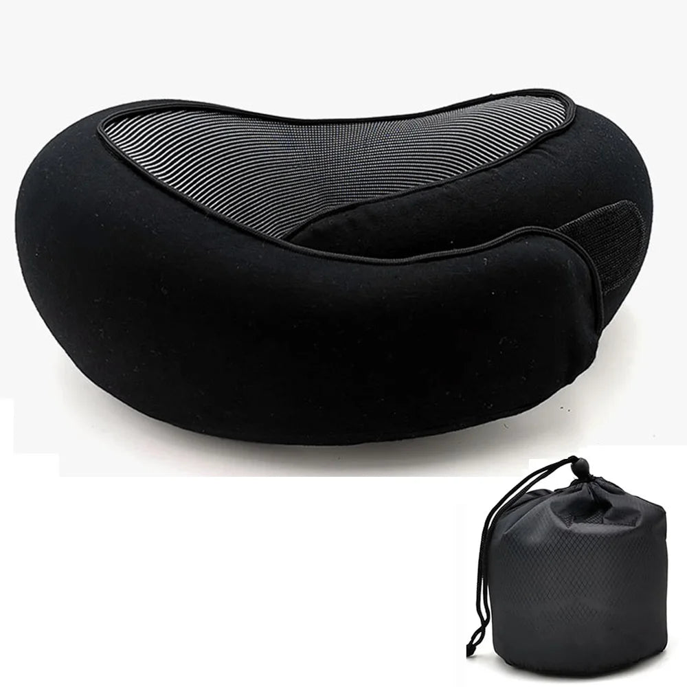 Oreiller voyage mémoire de forme – Support cervical ajustable