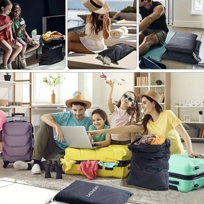 New Waterproof Travel Clothes Storage Bag Solid Color Moisture Proof Clothes Bag High-End Sensation Laundry Storage Bag Travel