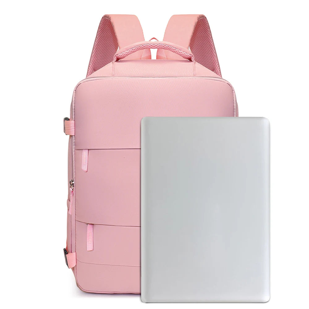 Cabin approved airplane backpack - Lightweight, integrated laptop compartment