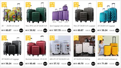 Set de 4 Valises Rigides Spinner – 18/22/26/30 pouces