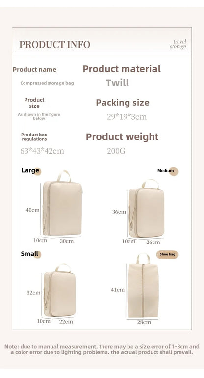 Set 4 cubes de rangement valise – Impérméable, léger & compressible