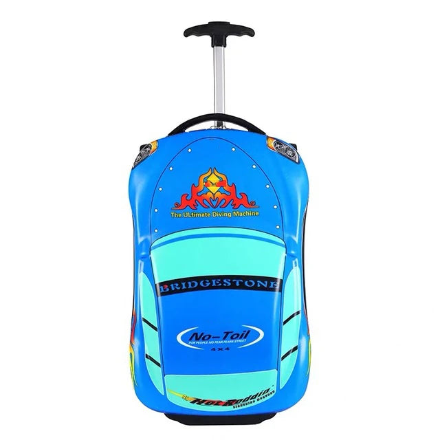 Valise enfant 3D à roulettes – Design voiture, garçon & fille
