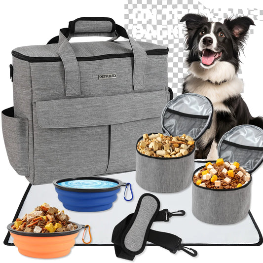 Airline Approved Dog Travel Bag Weekend Pet Travel Set Tote Organizer with Multi-Function Pockets for Supplies