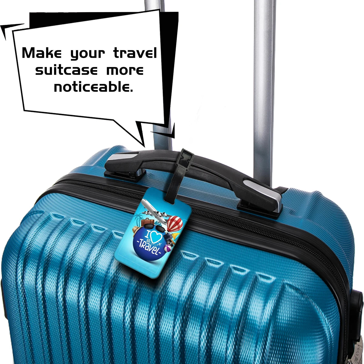 Let's Go Travel Luggage Label ABS Luggage Tag Creativity Suitcase ID Address Holder Baggage Portable Baggage Boarding Accessory