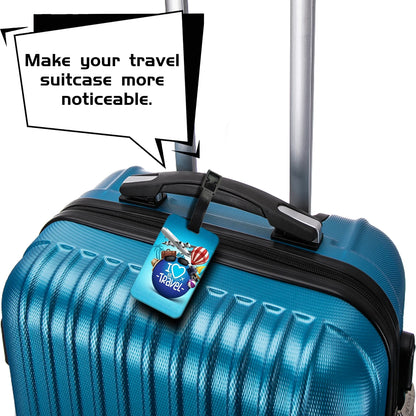 Let's Go Travel Luggage Label ABS Luggage Tag Creativity Suitcase ID Address Holder Baggage Portable Baggage Boarding Accessory