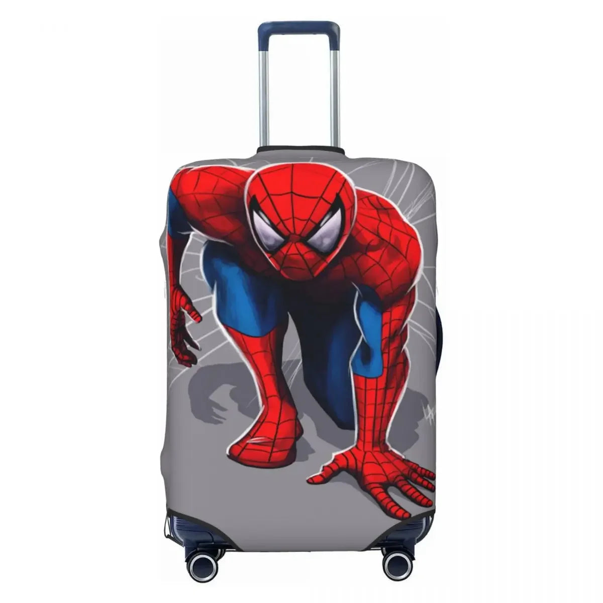 Dustproof Anti-Scratch Luggage Cover Fashion Spider Print Elastic Fits 18-32 Inch Suitcases Washable Durable For Travel